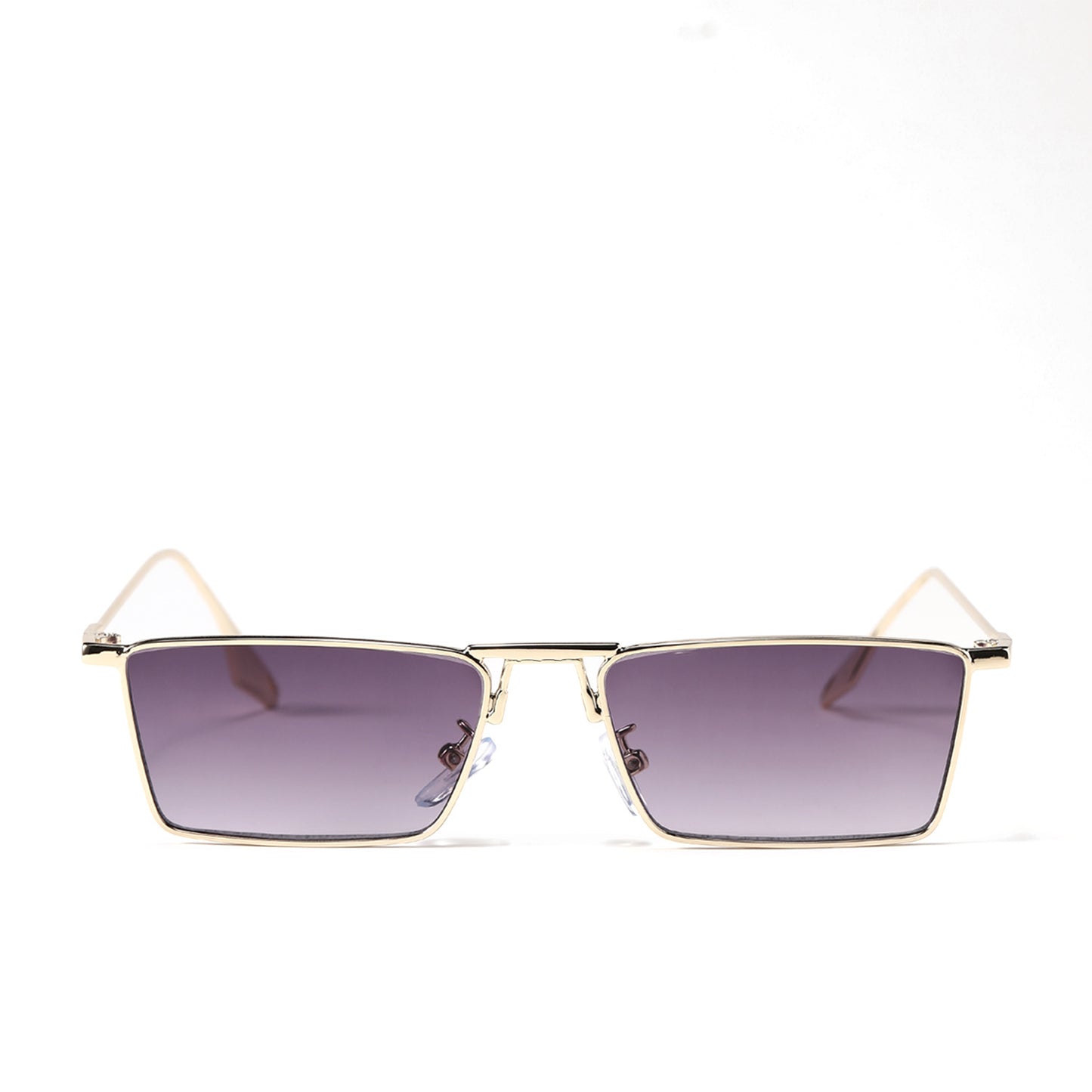 Damen elegante geometrische Sonnenbrille mit stylischem Metallrahmen Brehn