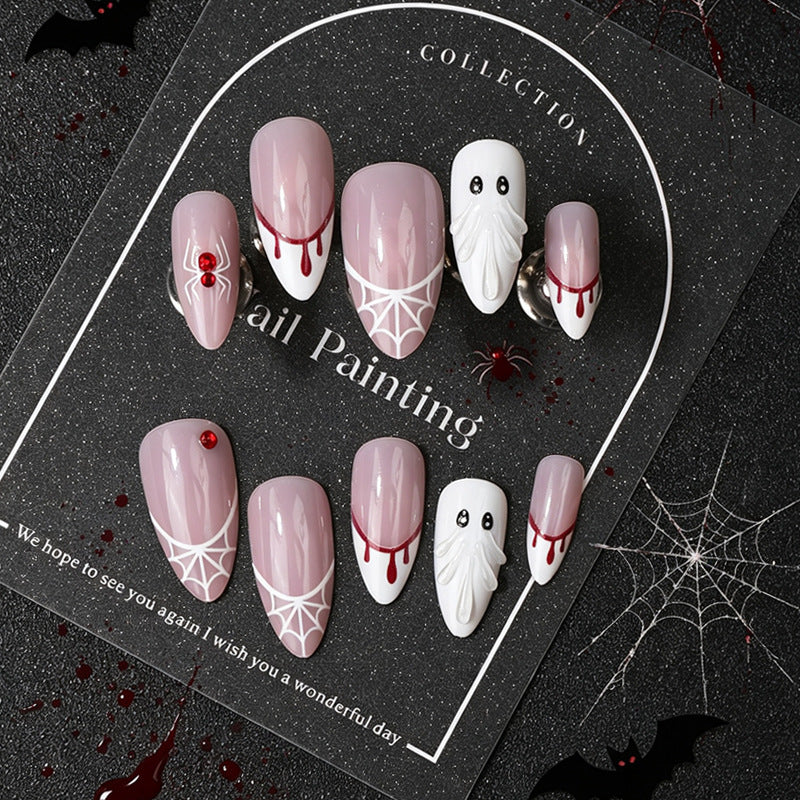 Kreatives Halloween-Themen Press-On Nail Set Brehn