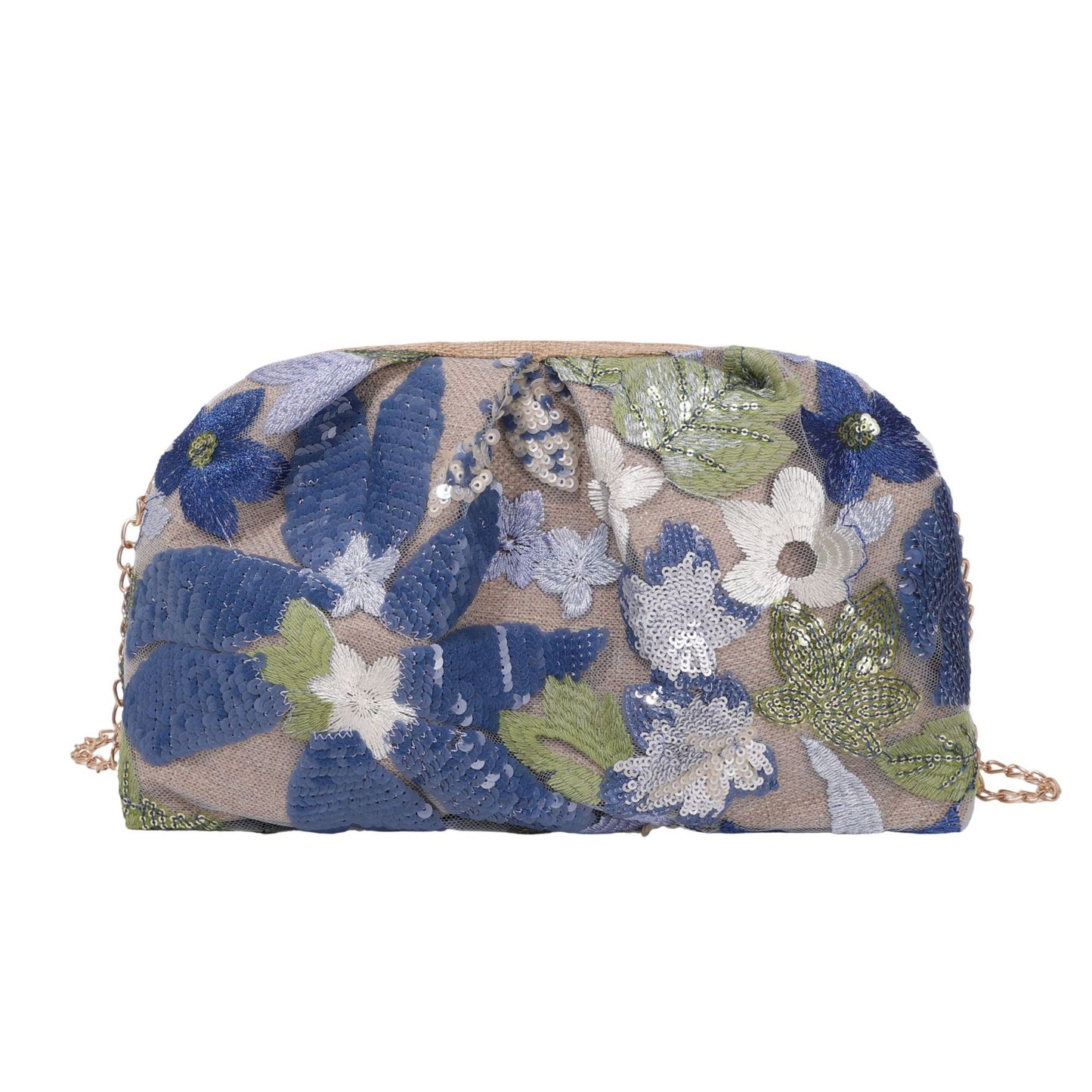WoElegant Florale Pailletten Clutch-Tasche Brehn