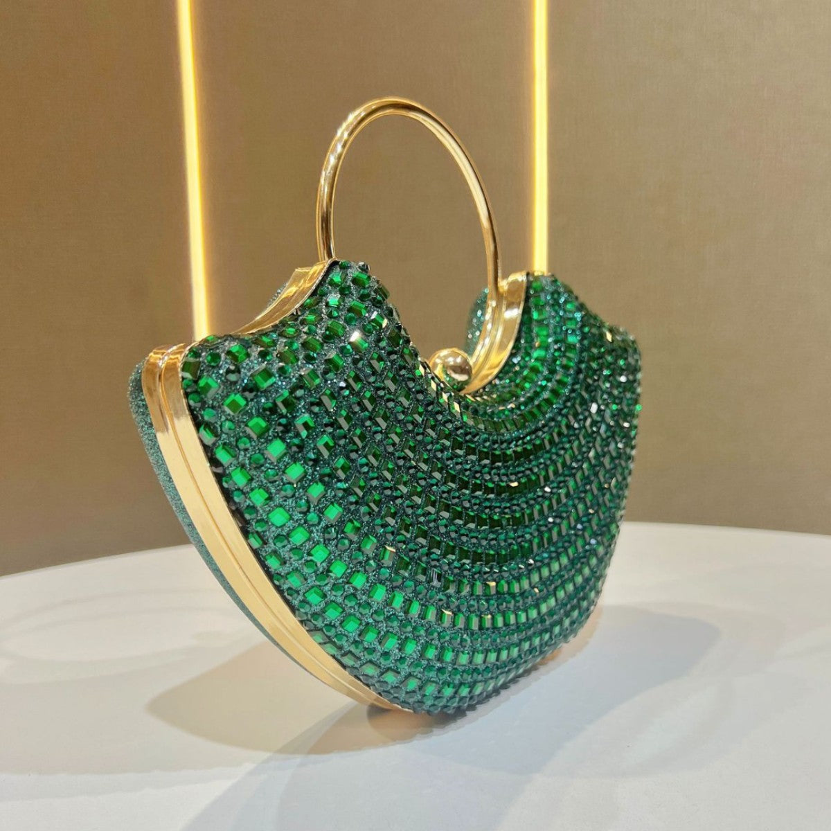 Handgefertigte Perlen-Abend-Clutch