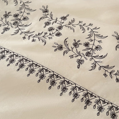 Luxus Bettwäsche-Set mit besticktem Bordürendetail