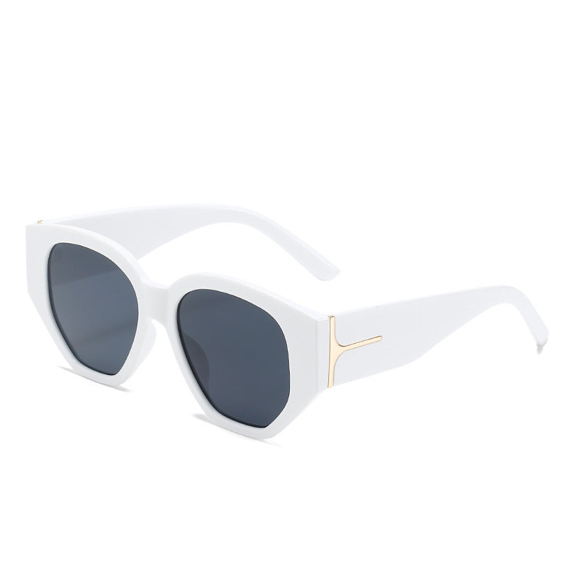 Modische Cat-Eye Sonnenbrille mit einzigartigem geometrischem Rahmen Brehn