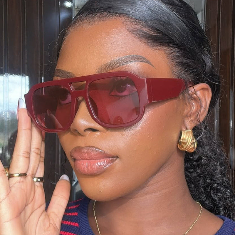 Damen moderne Sonnenbrille im eleganten Rechteckdesign Brehn