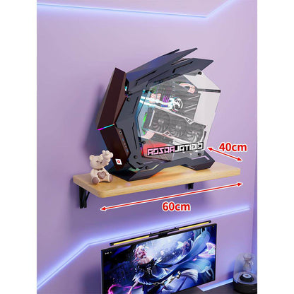 Wandmontage-Schwimmregal für Mid-Tower-Gaming-PC mit verstärkten Halterungen