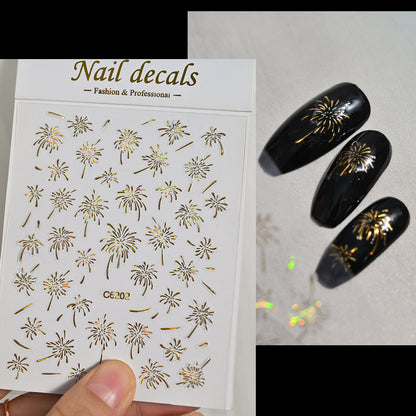 Dekorative Nagelkunst Aufkleber Set