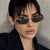 Damen futuristische schlanke Sonnenbrille Brehn