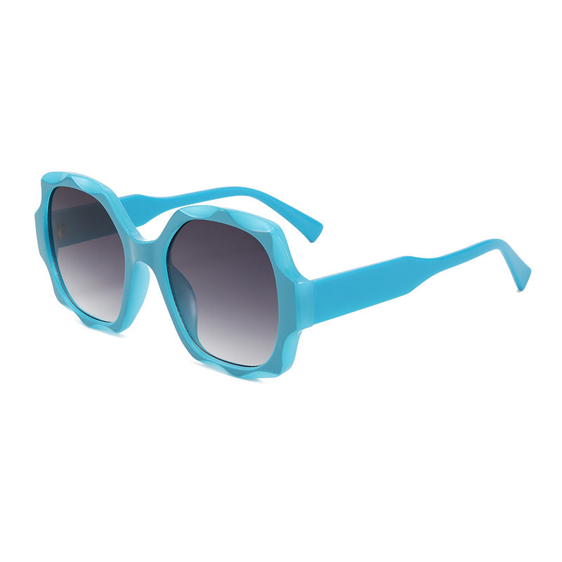 Damen Designer-Sonnenbrille mit innovativem, achteckigem Rahmen Brehn