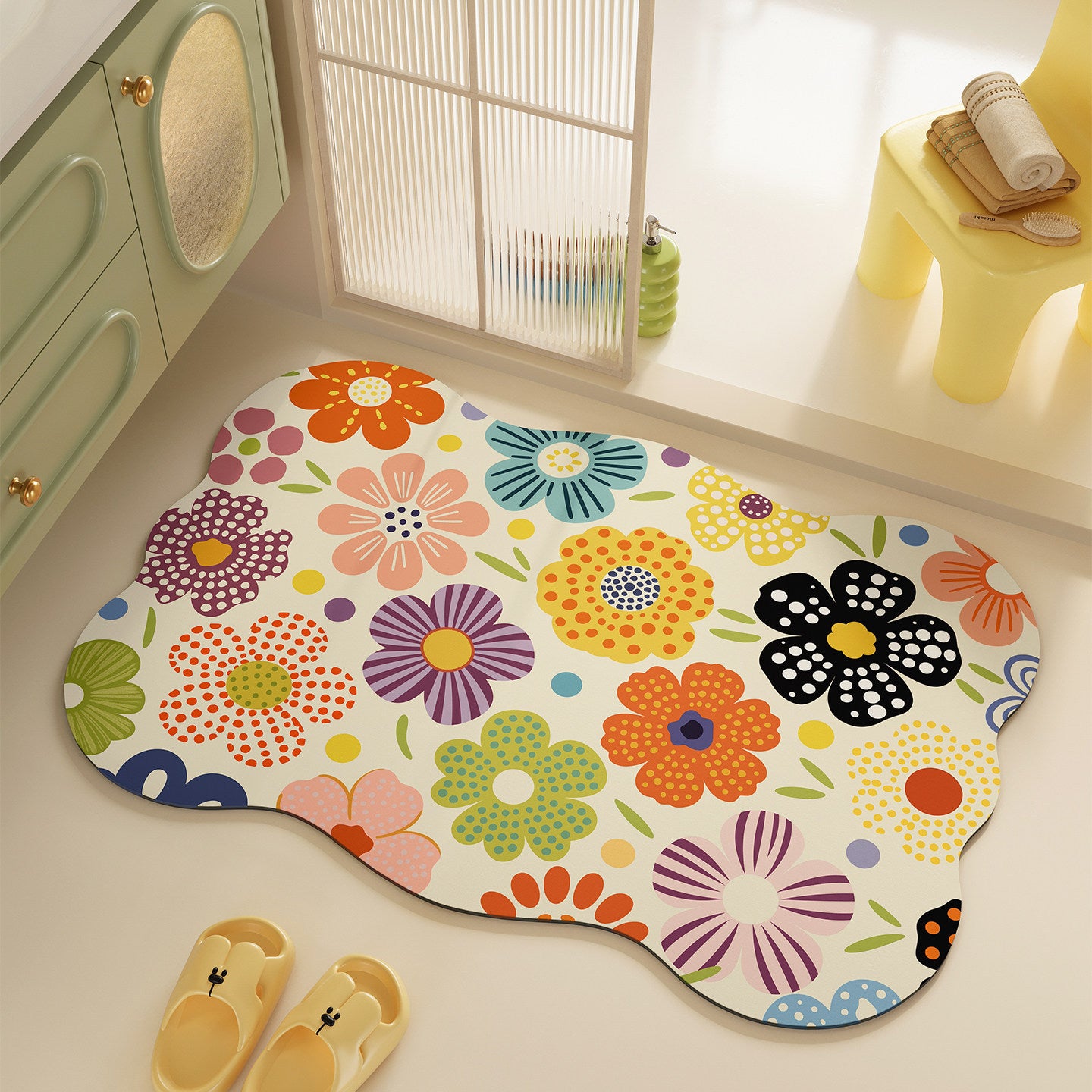Floral Patchwork Badmatte Brehn