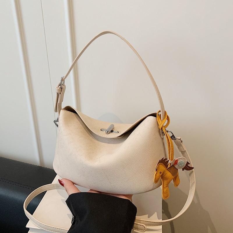 Elegante Soft-Suede Schultertasche Brehn
