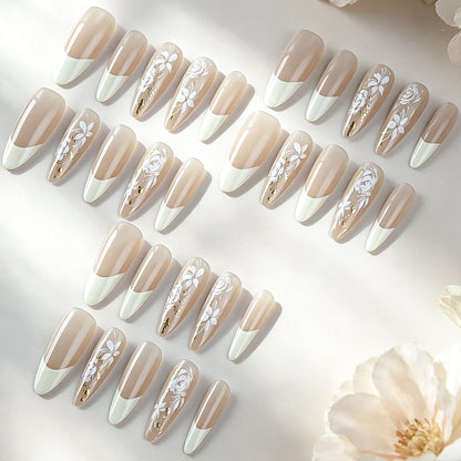 Elegantes Floral Gel Nagelkunst Set Brehn