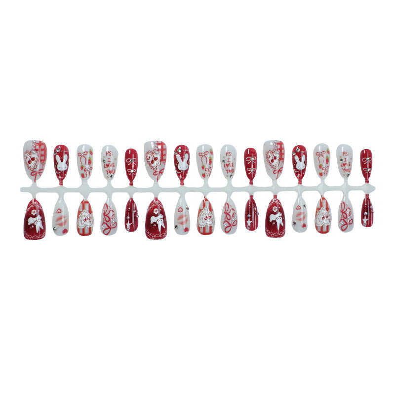 Kreatives Kunstnagel-Set mit romantischen Herz- und Tiermotiven Brehn