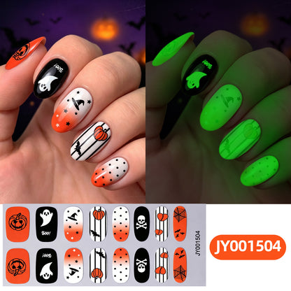 Leuchtende Halloween-Nagelkunst-Sticker