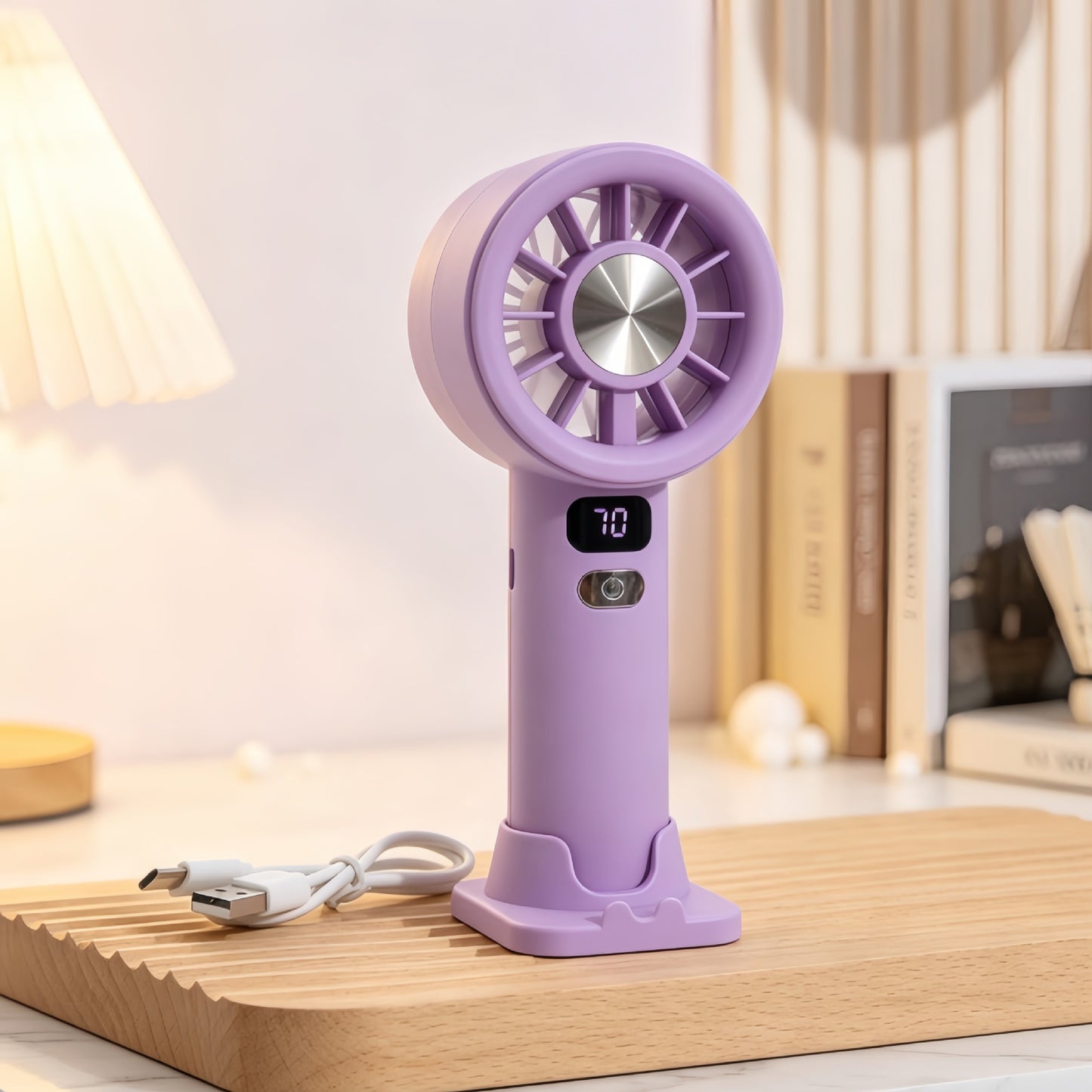 Tragbarer Handventilator mit Präziser Geschwindigkeitsregelung und Led-Anzeige Brehn