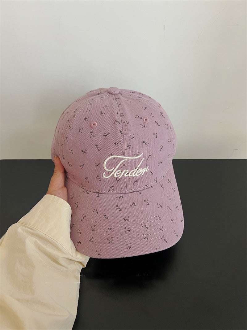 Verstellbare floral gestickte Kappe