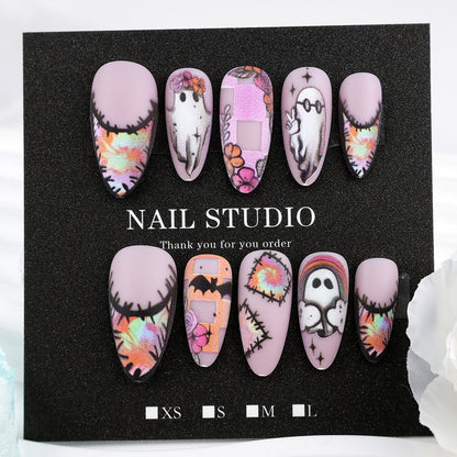 Kunstnagelset mit kreativen Geister- und Halloweenmotiven Brehn