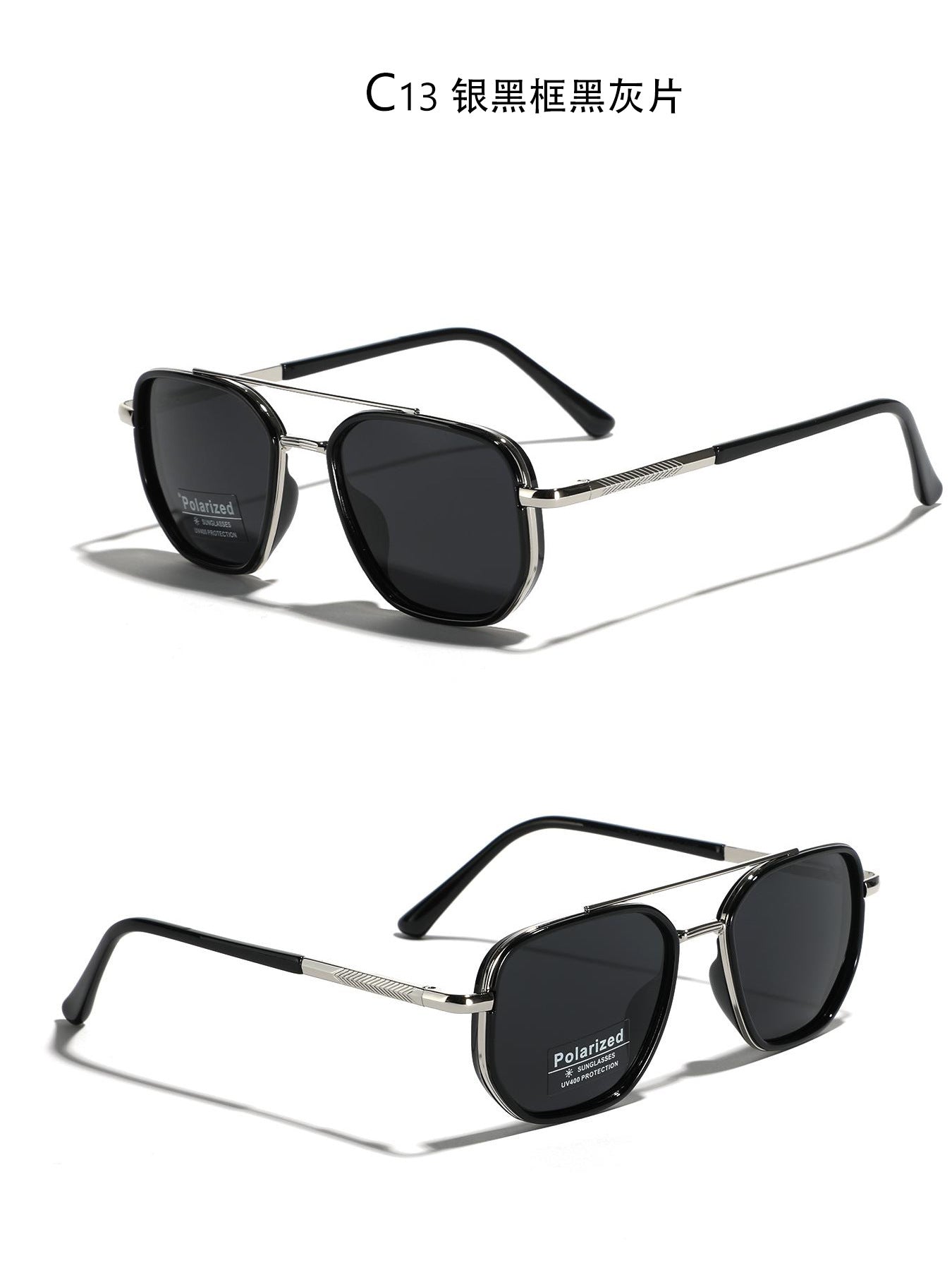 Damen Quadratische Sonnenbrille mit polarisierten Gläsern und elegantem Metallrahmen Brehn
