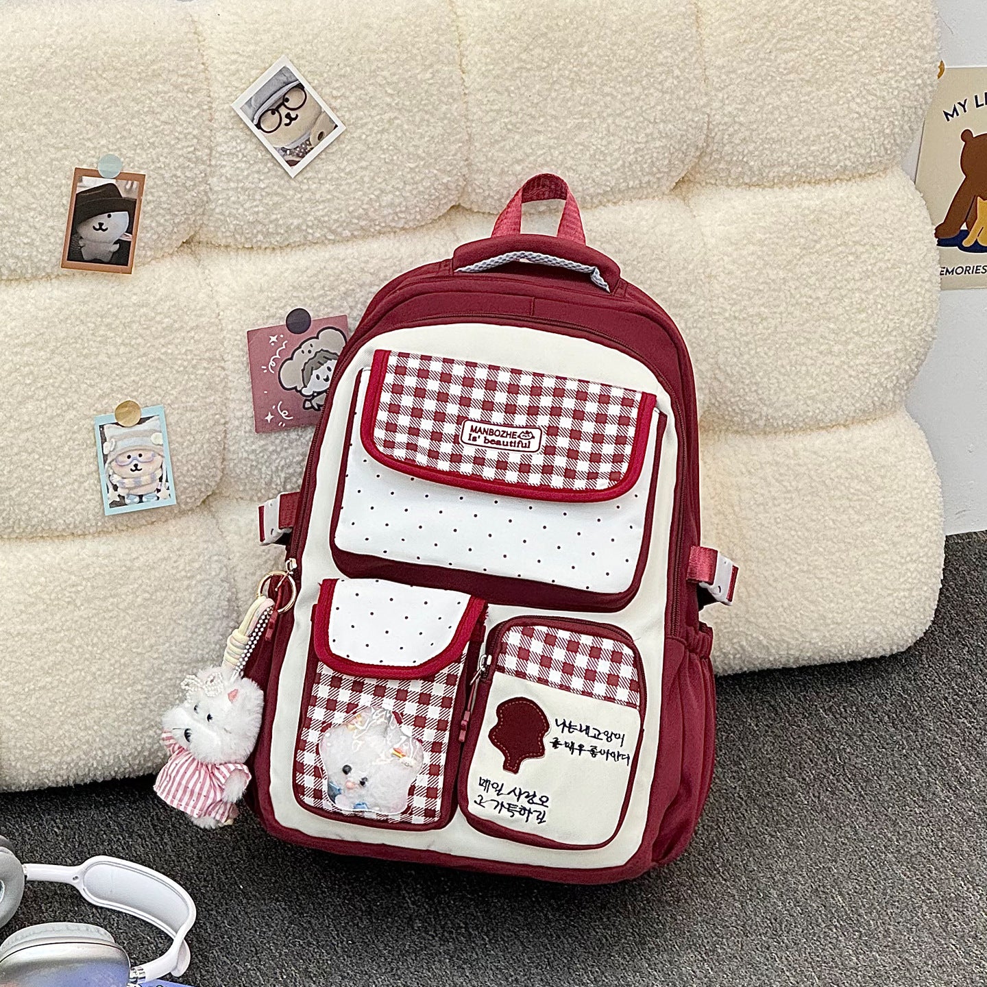 Mehrfachfach süßer Charakter Schulrucksack