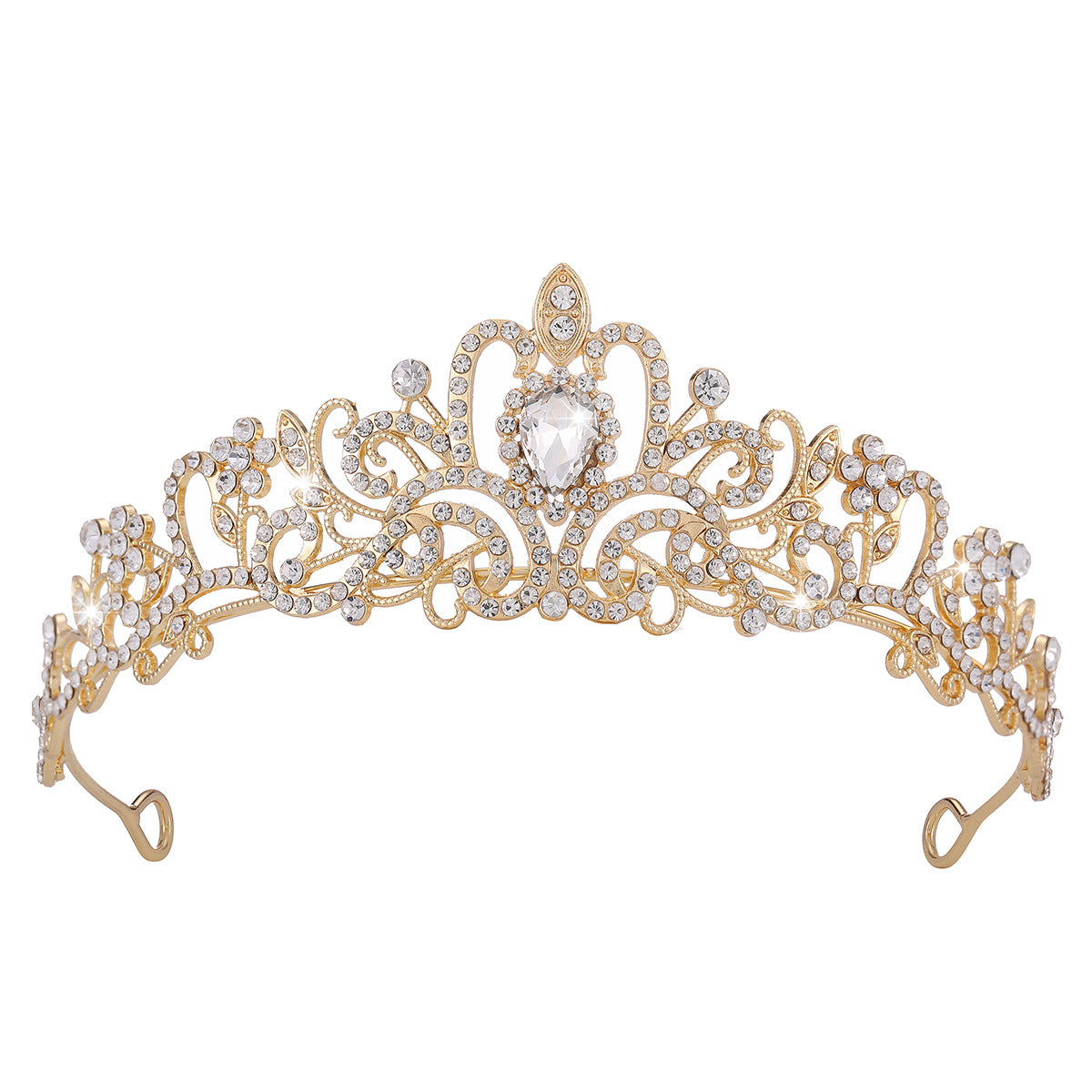 Damen Funkelnde Kristall-Tiara mit filigranem Design Brehn