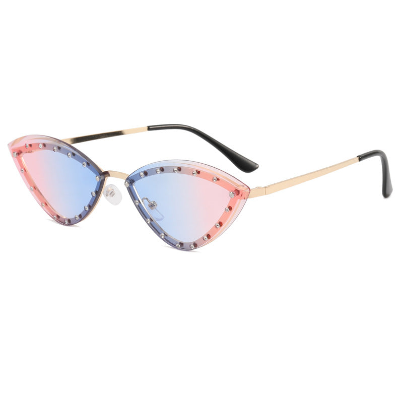 Damen Cat-Eye Sonnenbrille mit Glitzer-Details Brehn