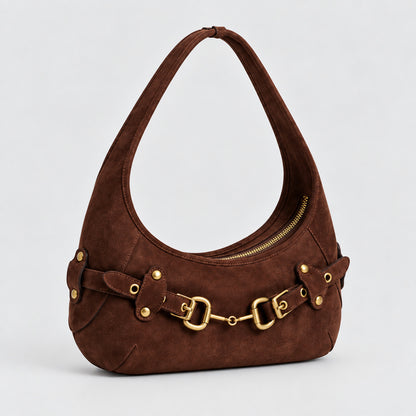 Elegante Wildleder Hobo Tasche