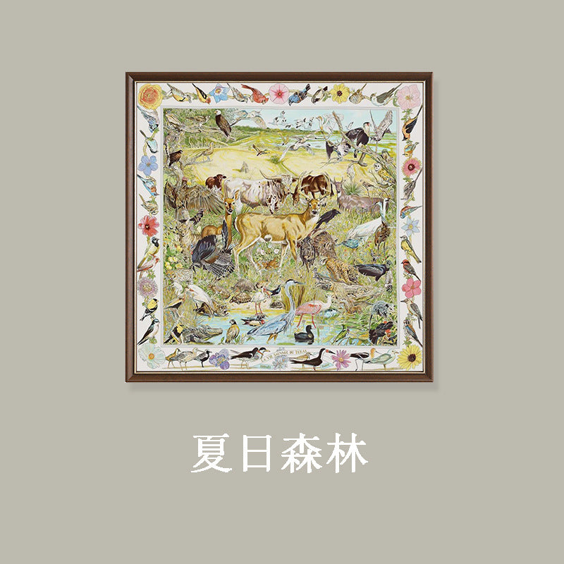 Wildlife-Themen gerahmter Kunstdruck