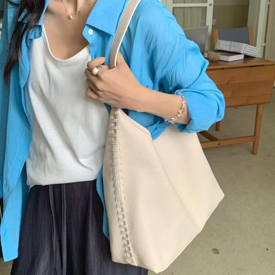 Moderne Vegane Leder Schlappe Tote Tasche