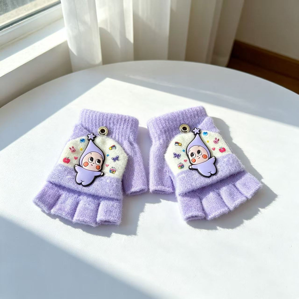 Niedliche Cartoon-Themen-Fingerlose Handschuhe Brehn