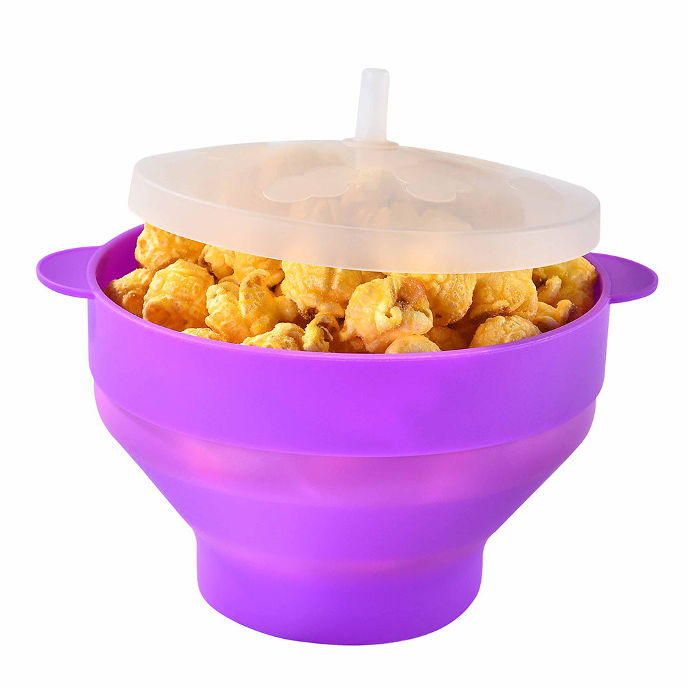 Silikon Popcornbehälter mit Deckel Brehn