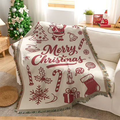 Gemütliche verspielte weihnachtlich inspirierte Decke