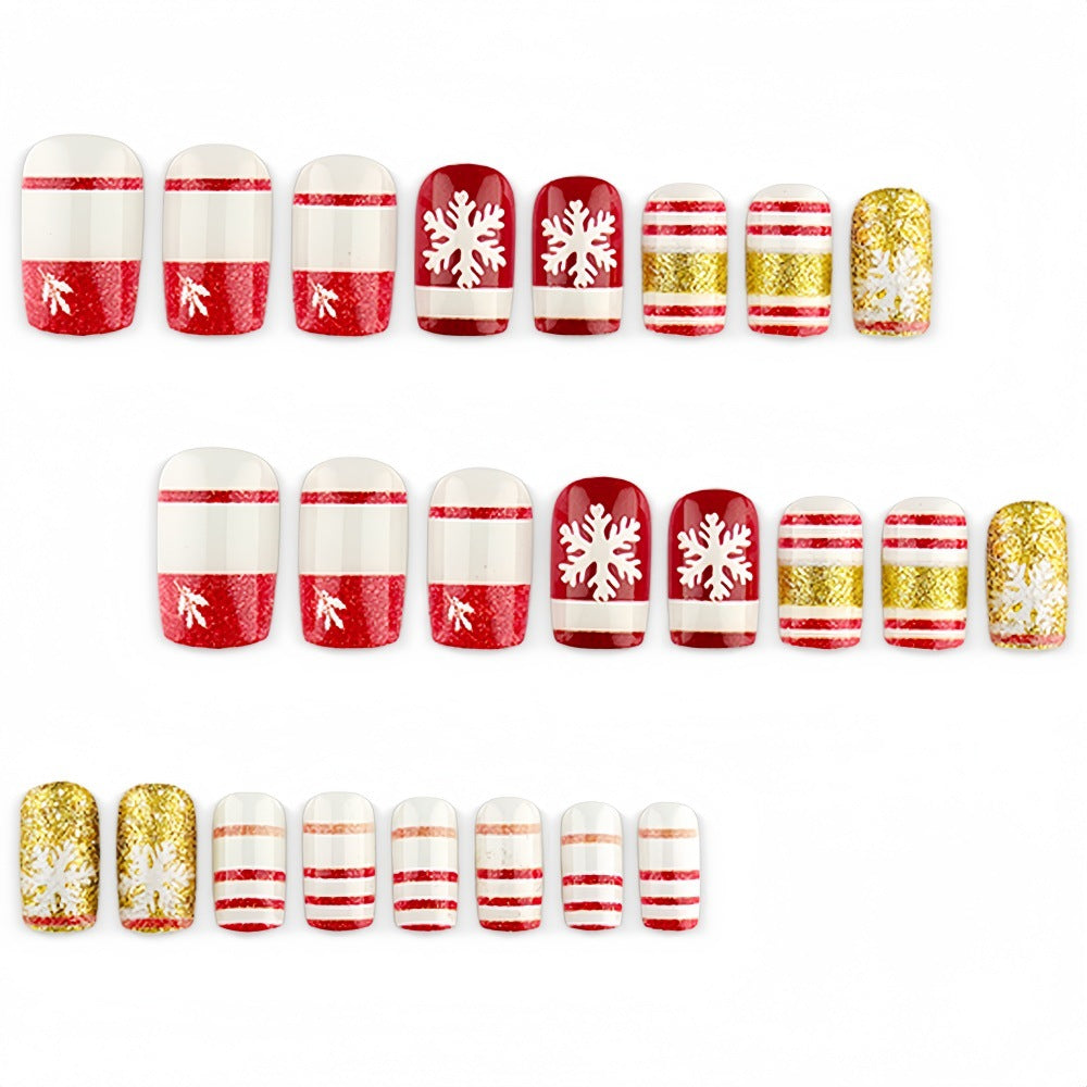 Weihnachts-Kunstnägel mit Festlichem Glitzer-Design Brehn