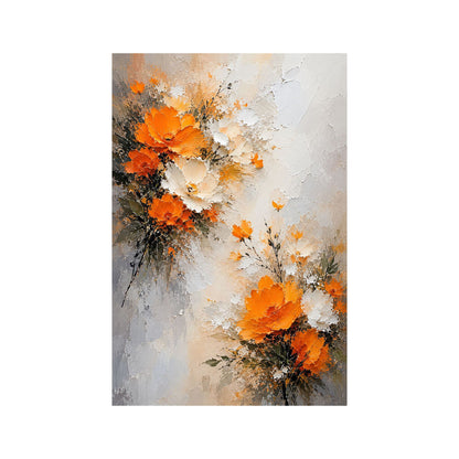 Texturiertes florales Ölgemälde auf Leinwand Kunst