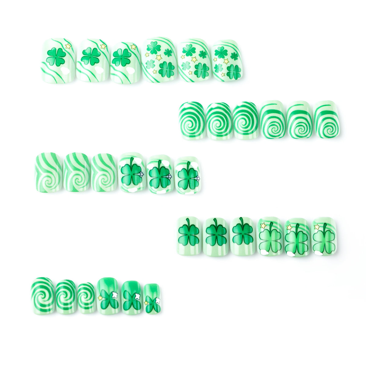 Kreatives St. Patrick's Day Themen Druck-Nagelset