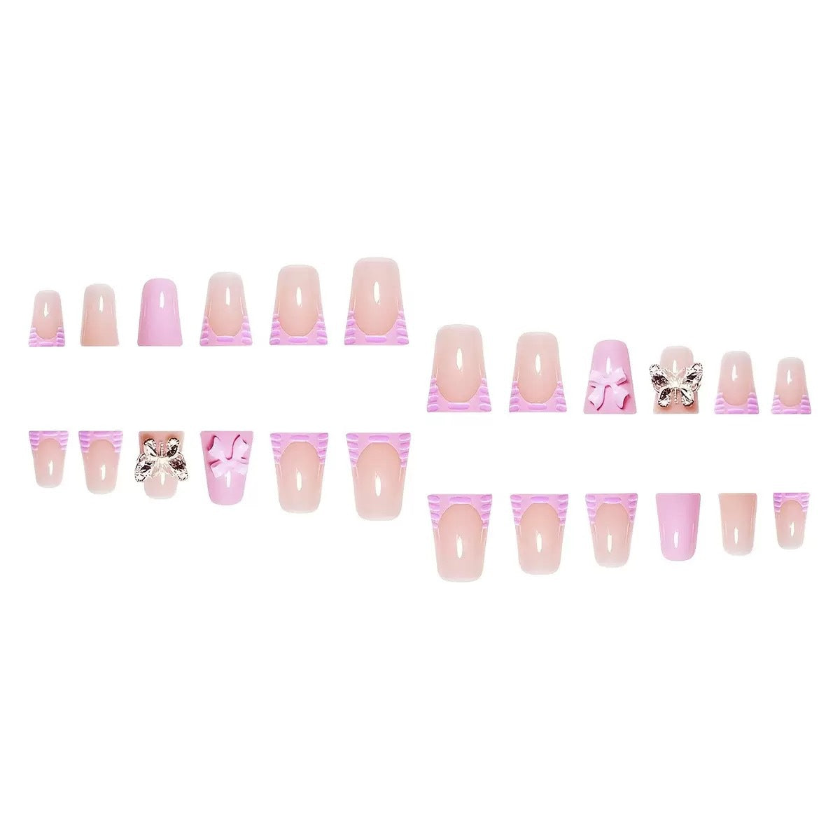 3D Floral Press-On Nagelkunst Set Brehn