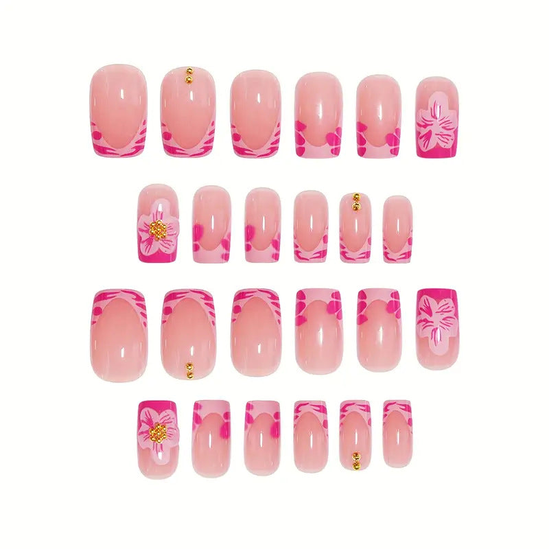 Blumeninspiriertes Acryl-Nagel-Enhancements Brehn
