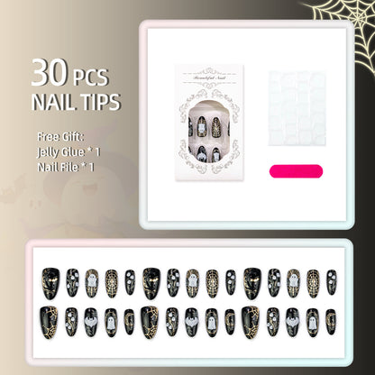 Halloween-Themen Dekorative Press-On Nagelset 1790738553