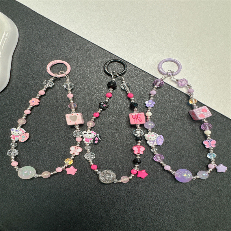 Dekorativer Charm Perlen Handy-Kette Brehn
