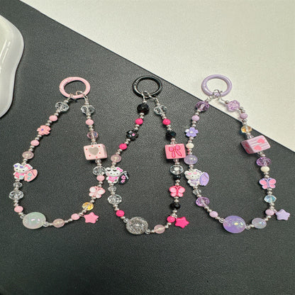 Dekorativer Charm Perlen Handy-Kette Brehn