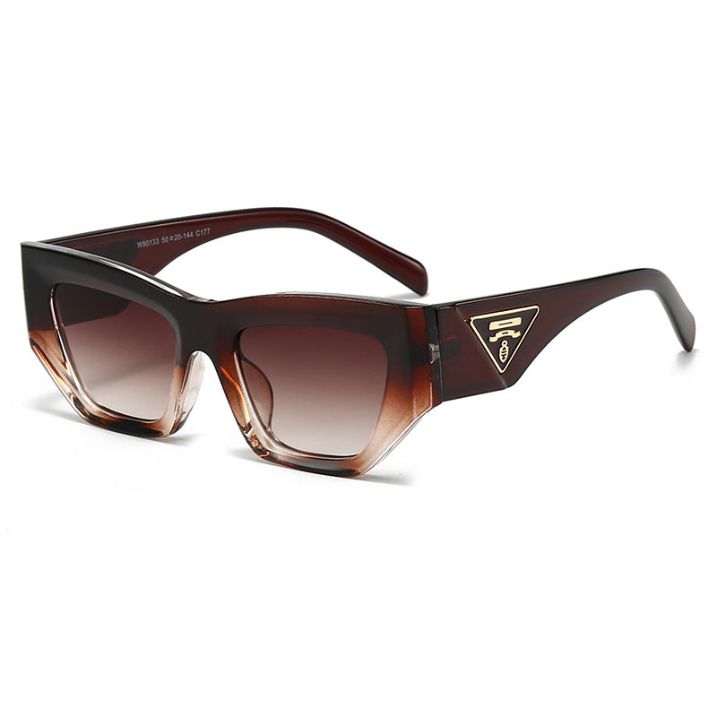 Damen Designer Sonnenbrille mit modernem, geometrischem Rahmen Brehn