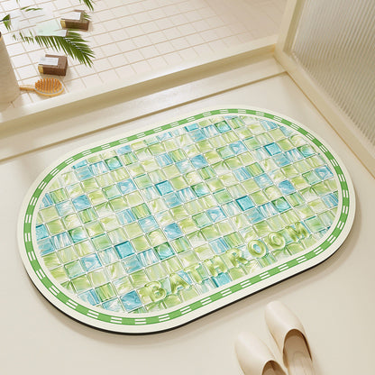 Dekorative Mosaikmuster-Badematte