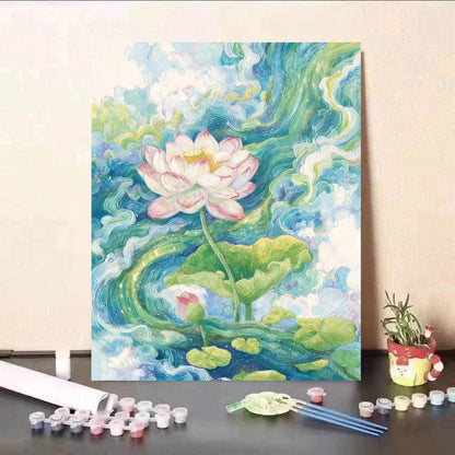 DIY Wasserlilie und Koi-Fisch Leinwandmalset Brehn