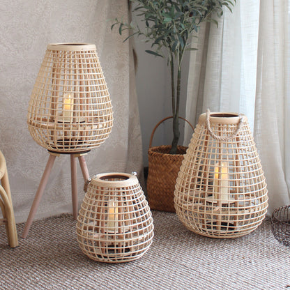 Dekorative Rattan-Laterne Brehn
