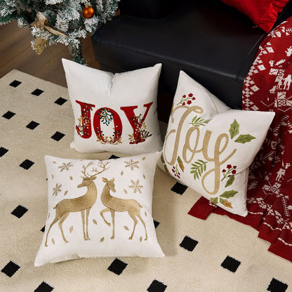 Dekoratives Weihnachts-Wurfkissen mit Hirschsilhouette
