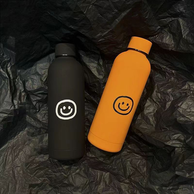 Damen Isoliertrinkflasche mit fröhlichem Lächelmotiv Brehn