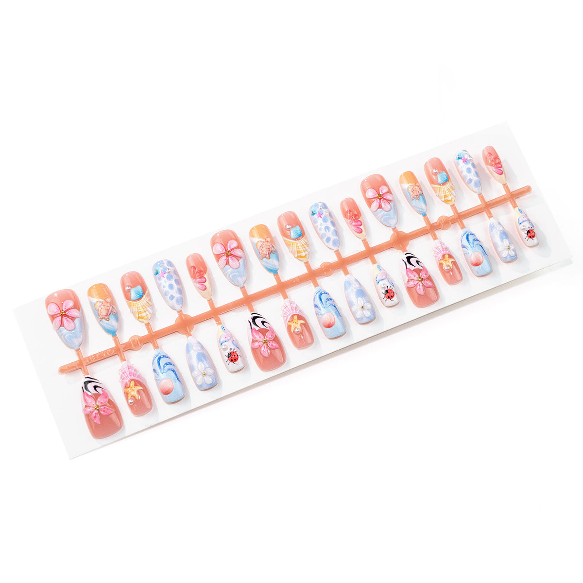 Künstlerisches vom Ozean inspiriertes Press-On Nail Art Set Brehn 1790636618