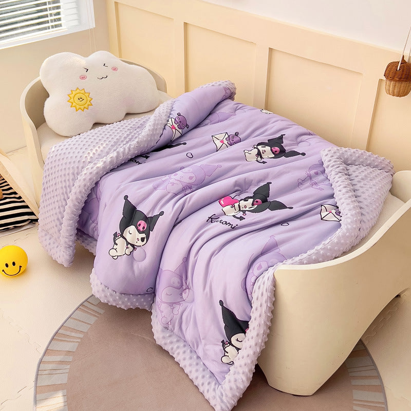 Mädchen Kuscheldecke mit vielseitigem Tiermotiv Brehn