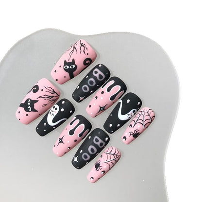 Halloween-Themed Künstlerische Press-On Nagel Kollektion
