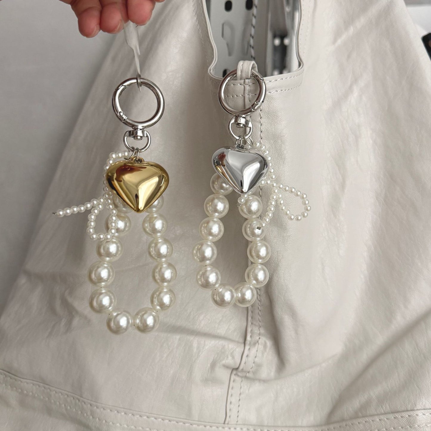 Eleganter Perle Charme Schlüsselanhänger Brehn
