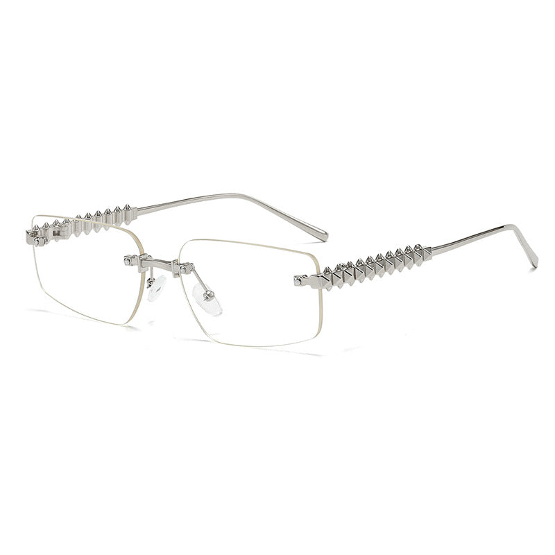 Damen modische rechteckige Brille mit extravaganten Akzenten Brehn
