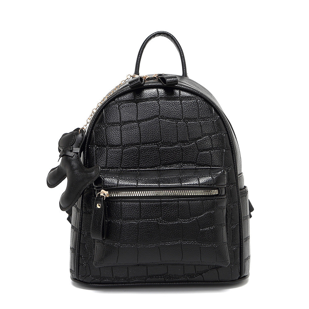 Krokodil-Prägung Mini Chic Rucksack Brehn