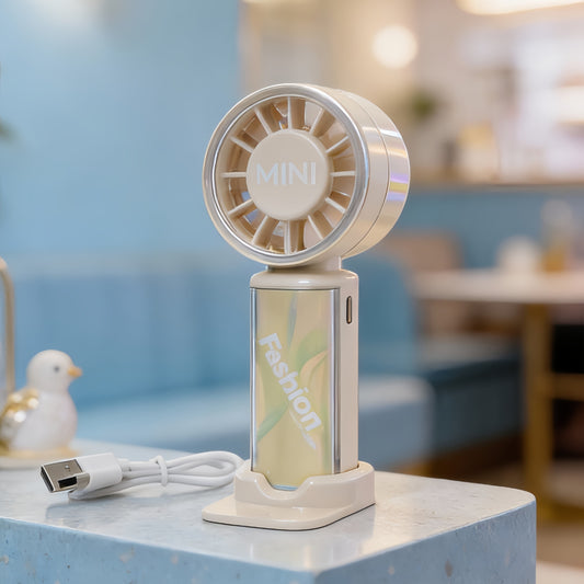 Damen tragbarer Mini-Handventilator mit ergonomischem Design und USB-Anschluss Brehn